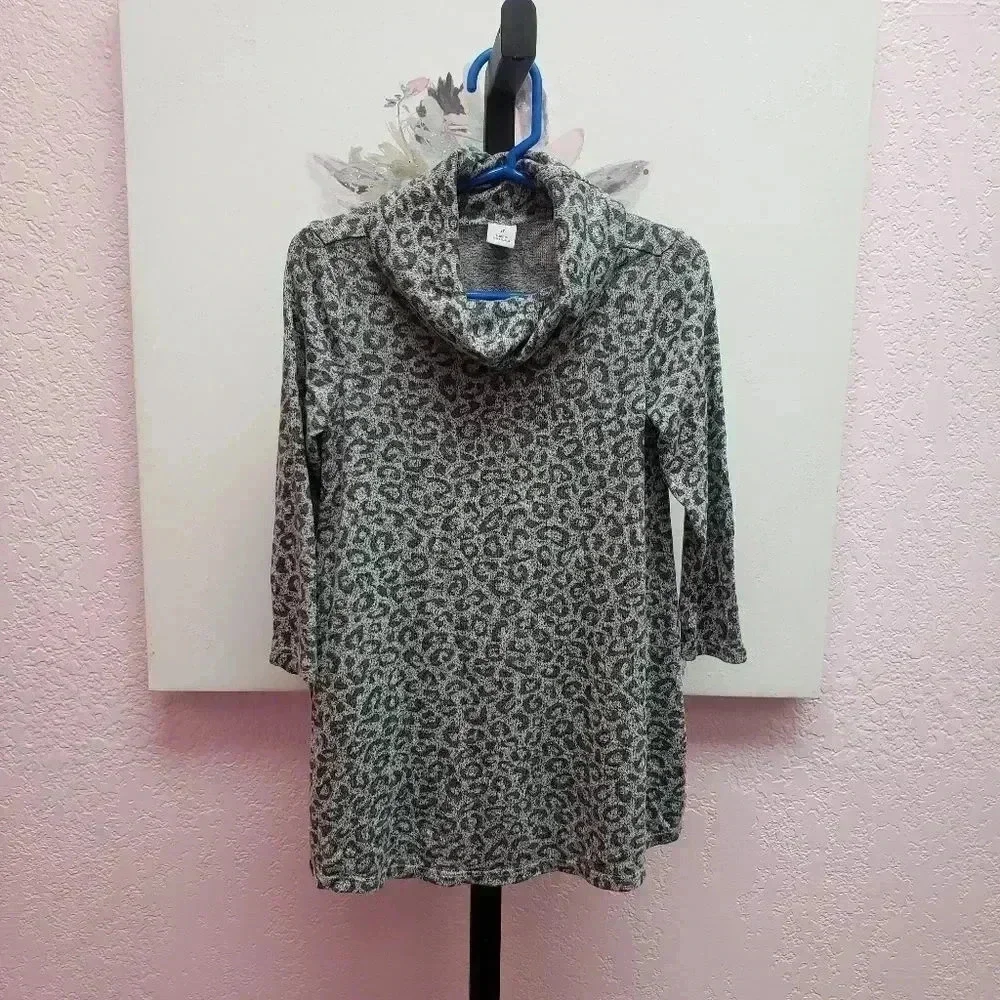 Old Navy Girls Cowl Neck Animal Print Dress